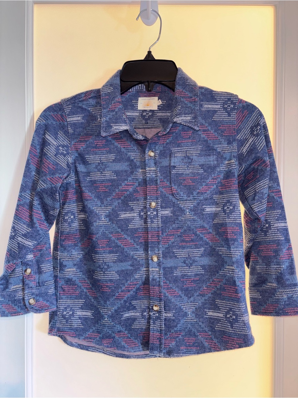 Faherty Good Feather button up size 8